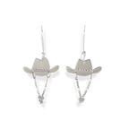 Sterling Silver Cowboy Hat Earrings