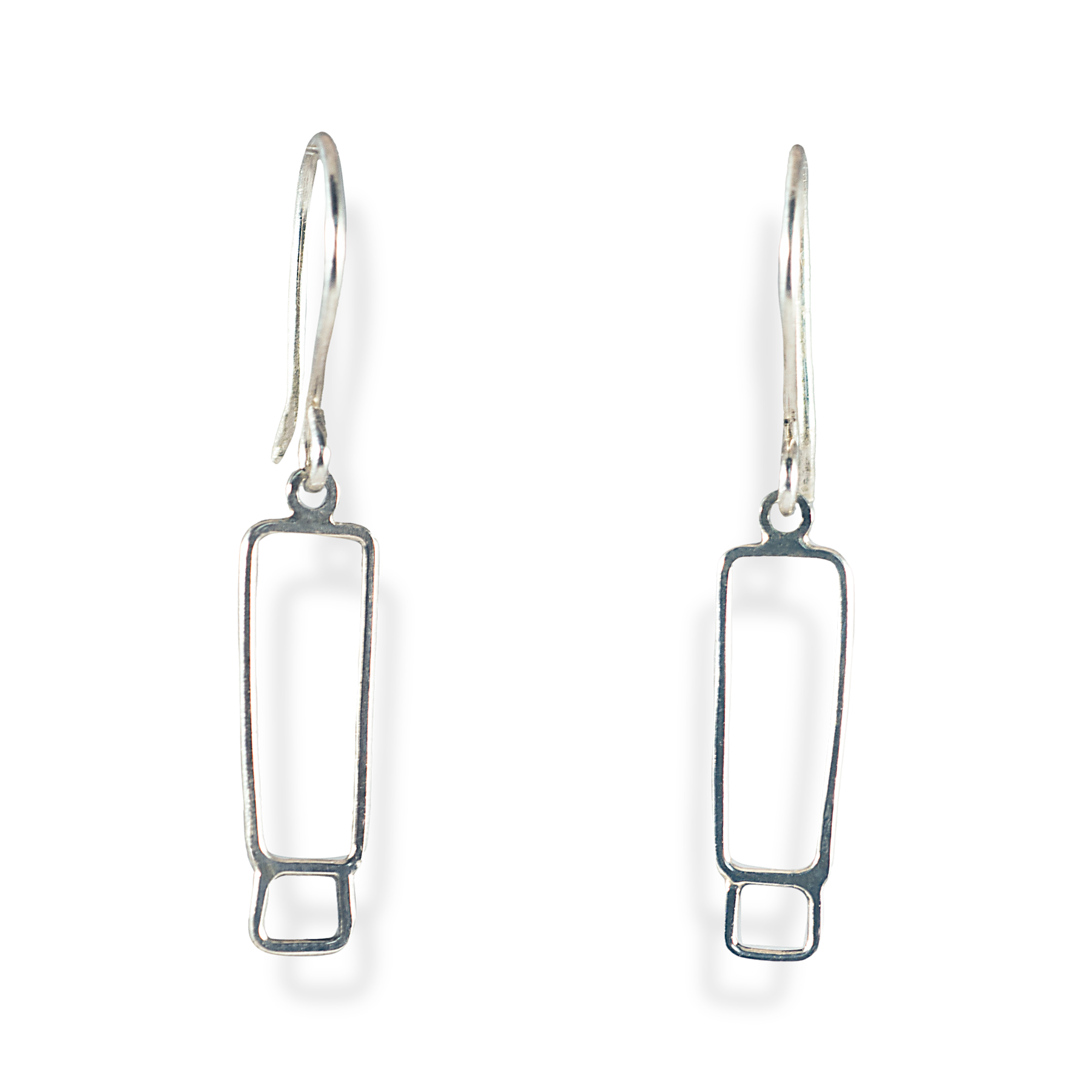 Silver Exclamation Point Earrings