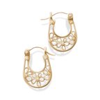 Silver Filagree Baby Hoops