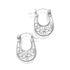 Silver Filagree Baby Hoops