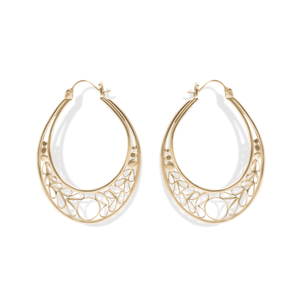 Filagree Large Hoops
