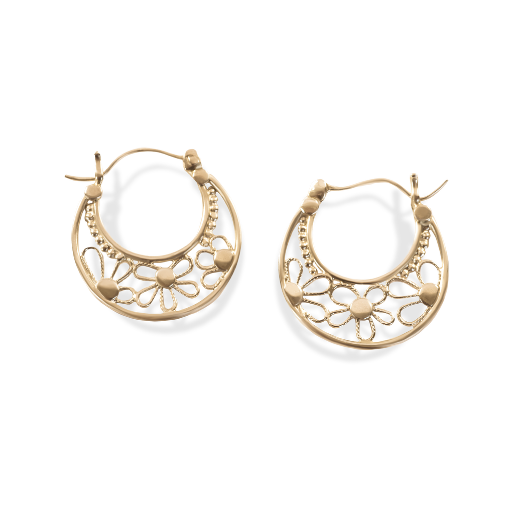 Filagree Medium Hoops