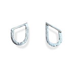 Sterling Silver Glass Half Full Earrings