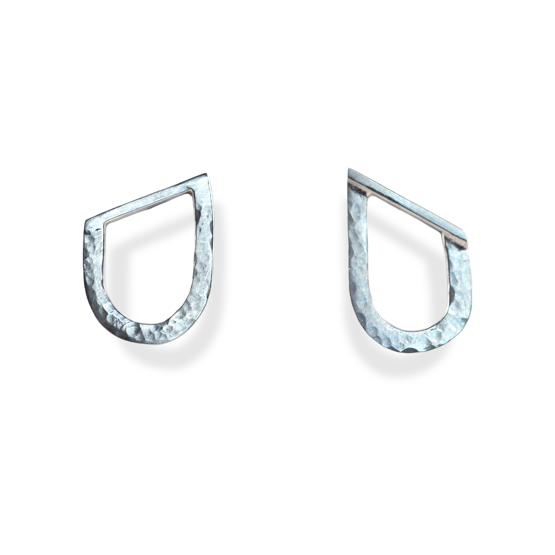 Sterling Silver Glass Half Full Earrings