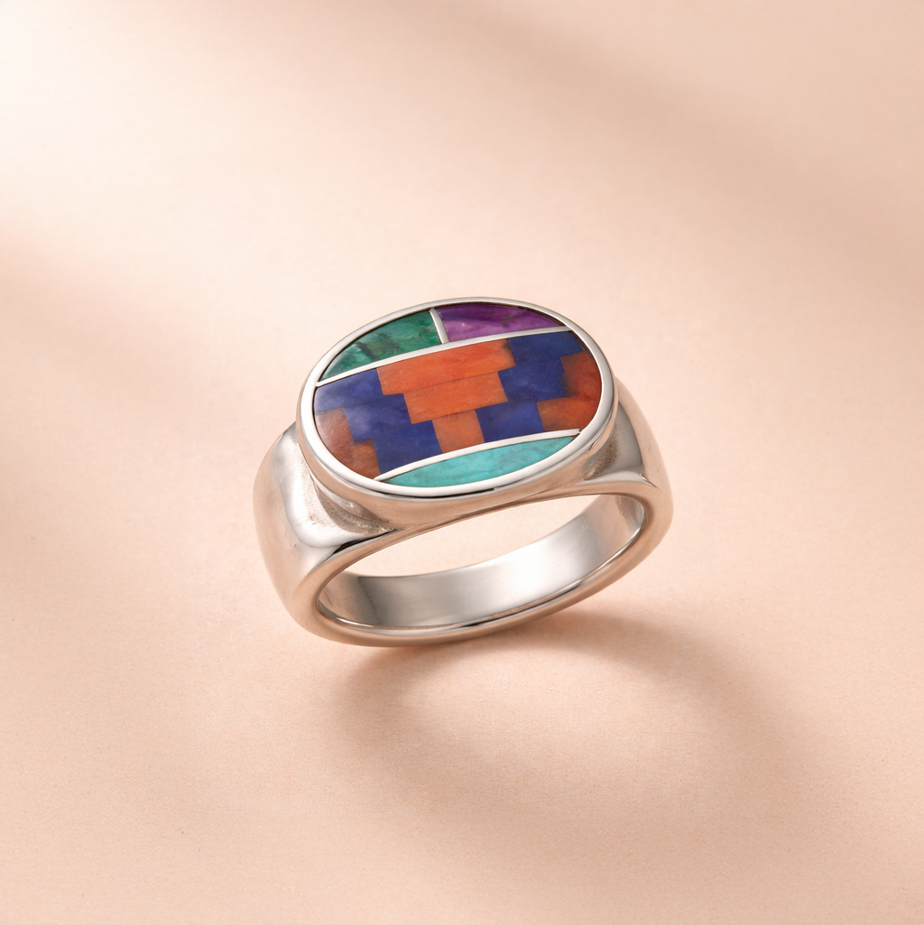 Sterling Silver Inlay Ring