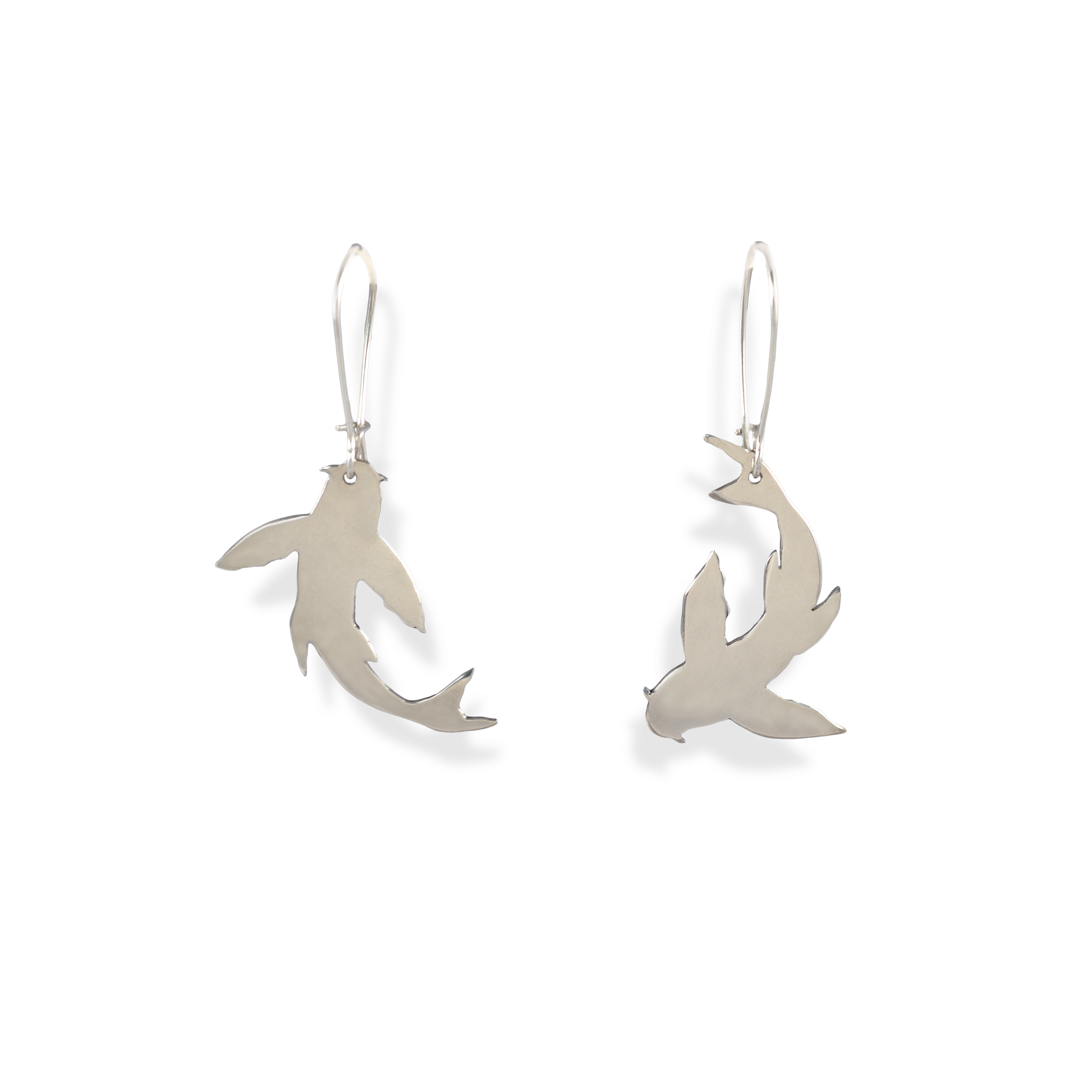 Sterling Silver Koi Fish Earrings