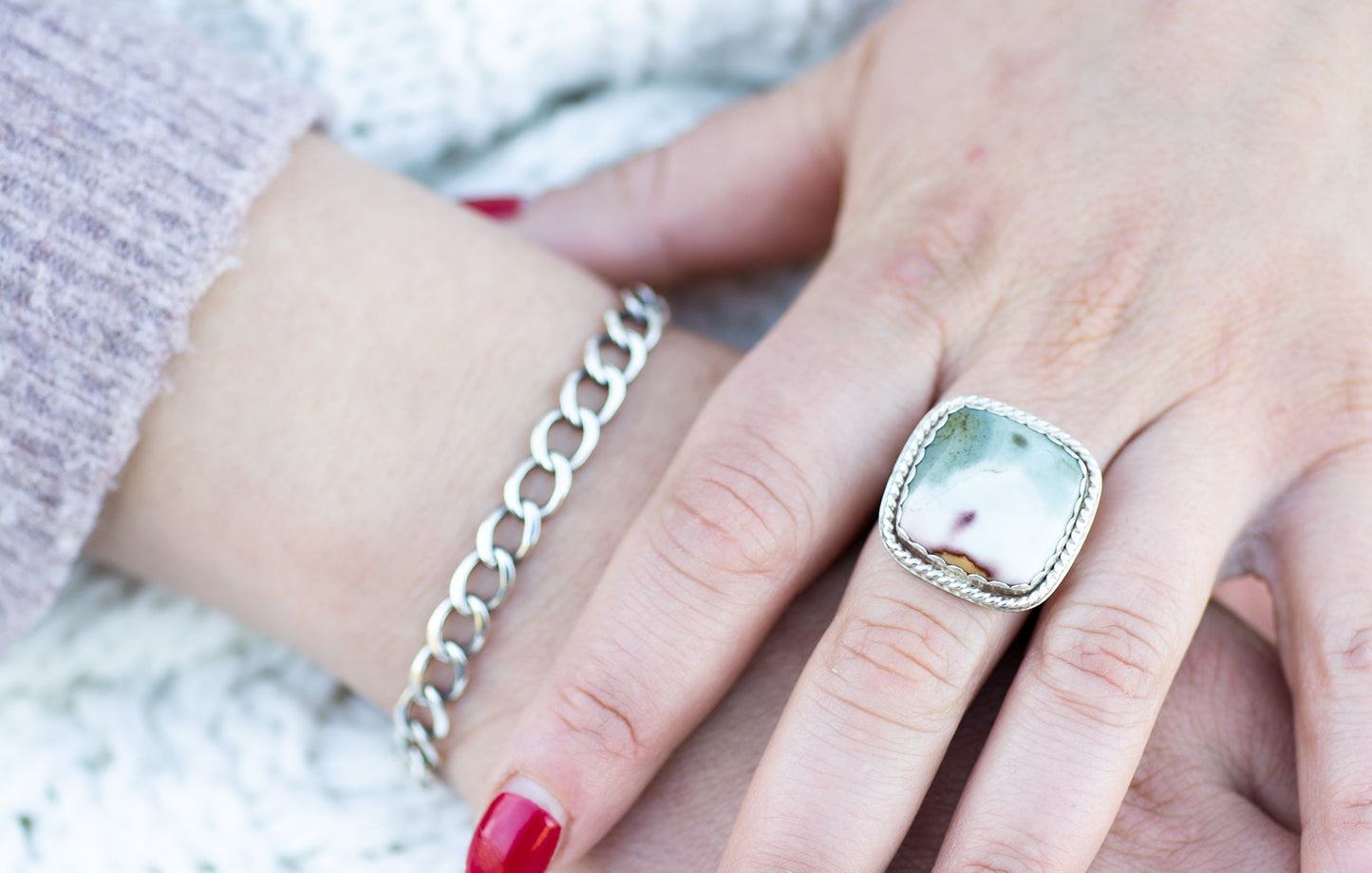 Silver Jasper Ring