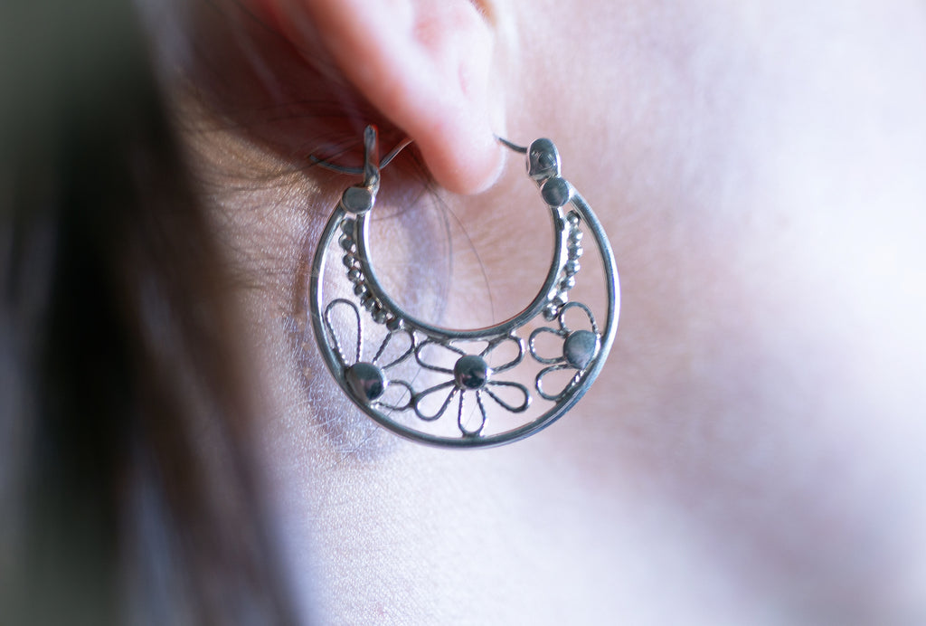 Filagree Medium Hoops