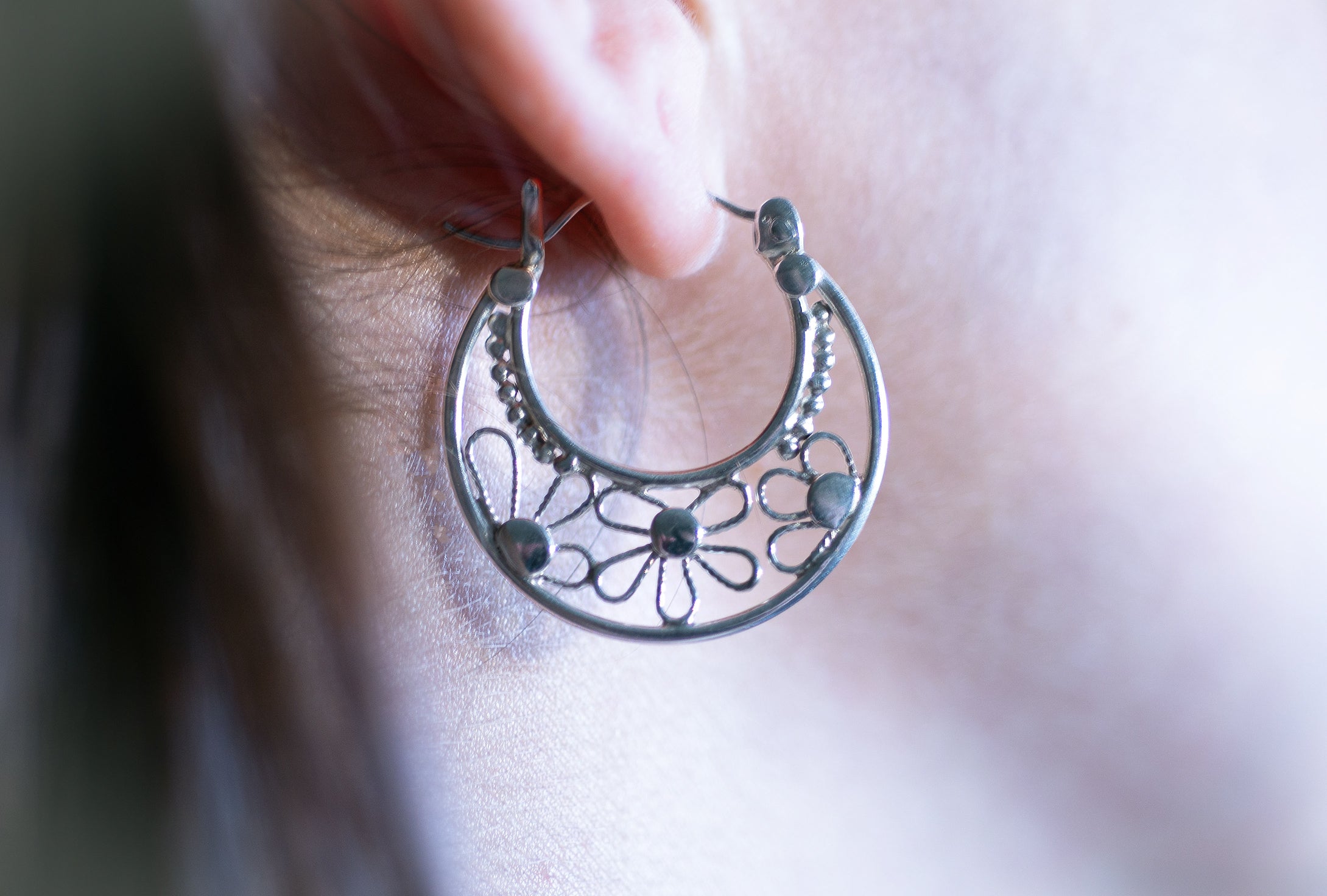 Filagree Medium Hoops