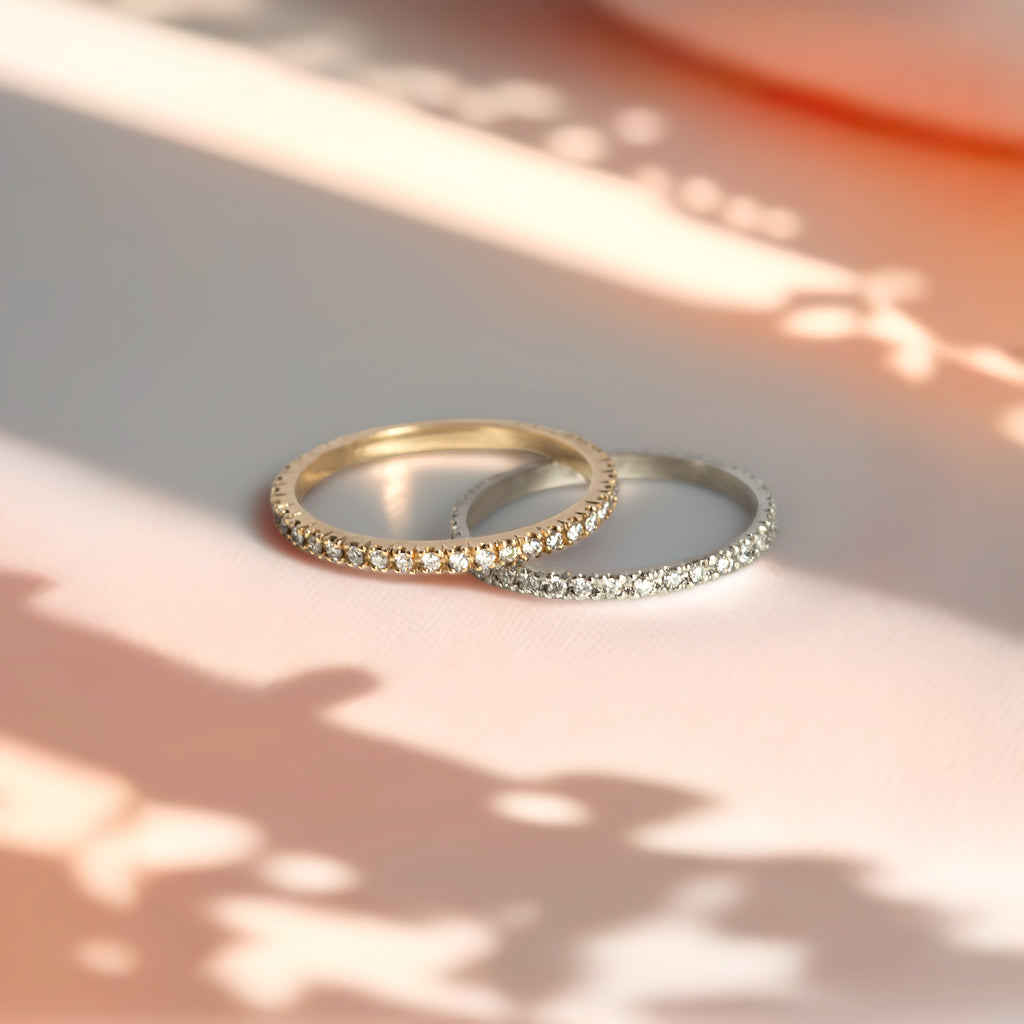 Gold Diamond Eternity Wedding Band