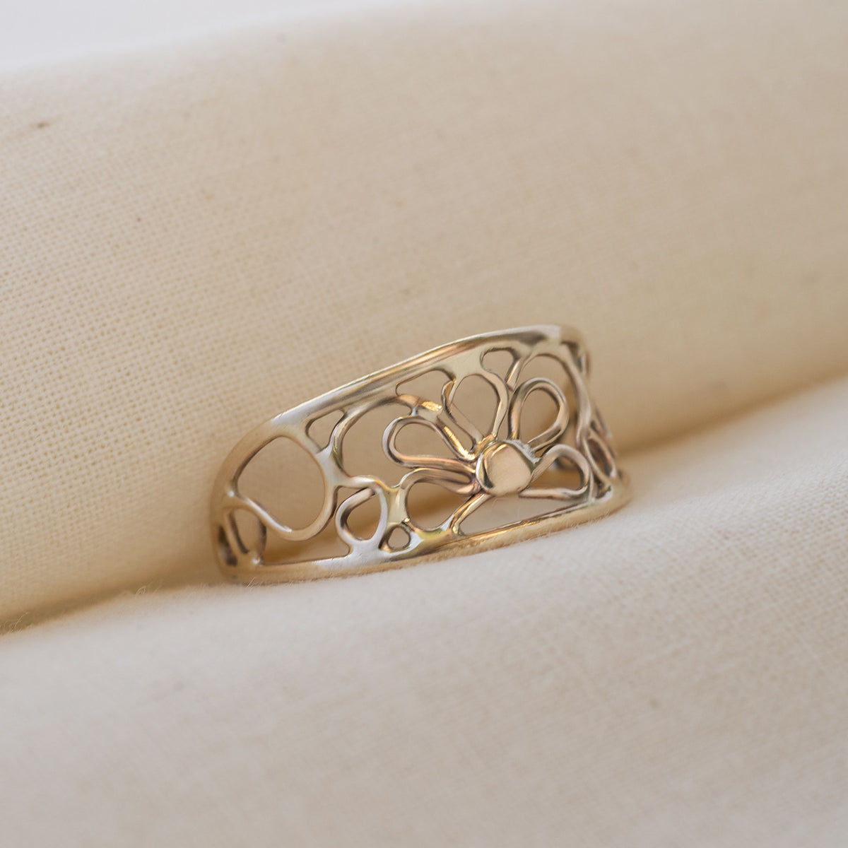 18K Gold Filigree Bloom Ring