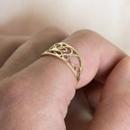 18K Gold Filigree Bloom Ring