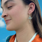 Sterling Silver Cowboy Hat Earrings