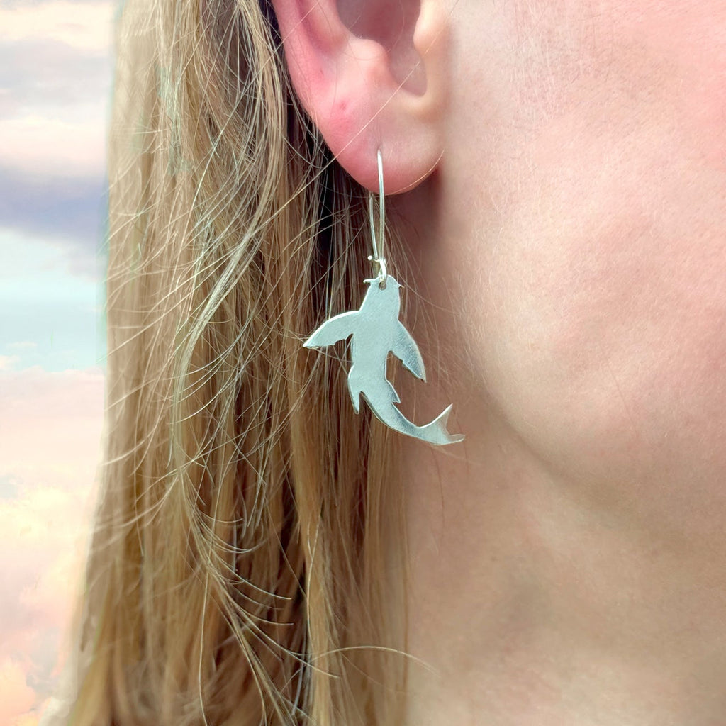 Sterling Silver Koi Fish Earrings