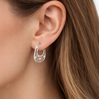 Silver Filagree Baby Hoops